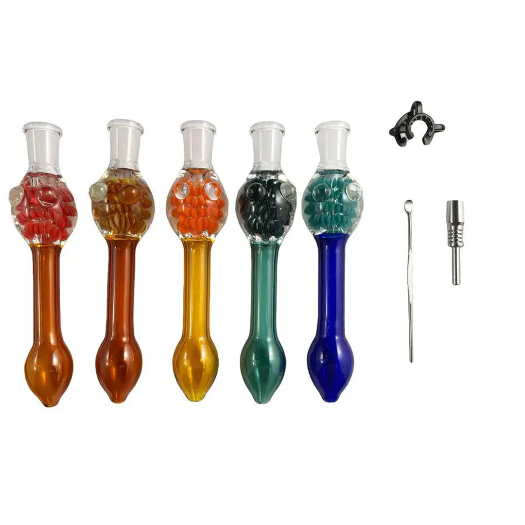 6" Colored I/O Glass Nectar Collector Set