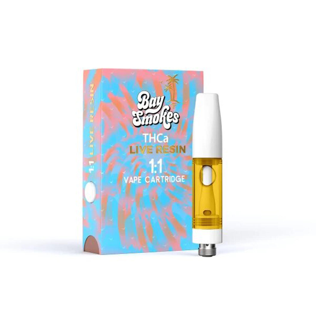 Bay Smokes 1:1 THC-A Live Resin Vape Cartridge |  1g
