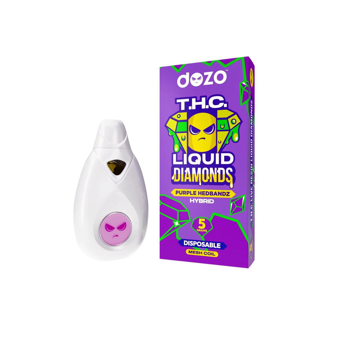 Dozo THC-A Liquid Diamonds Disposable Vape | 5g - Purple Headbandz