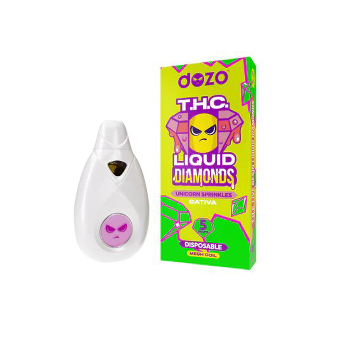 Dozo THC-A Liquid Diamonds Disposable Vape | 5g - Unicorn Sprinkles
