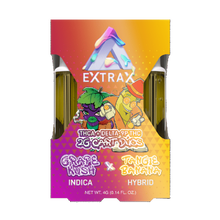Load image into Gallery viewer, Extrax Adios Blend THC-A Duo | 2 Cartridges/2g - Grape Kush X Tangie Banana
