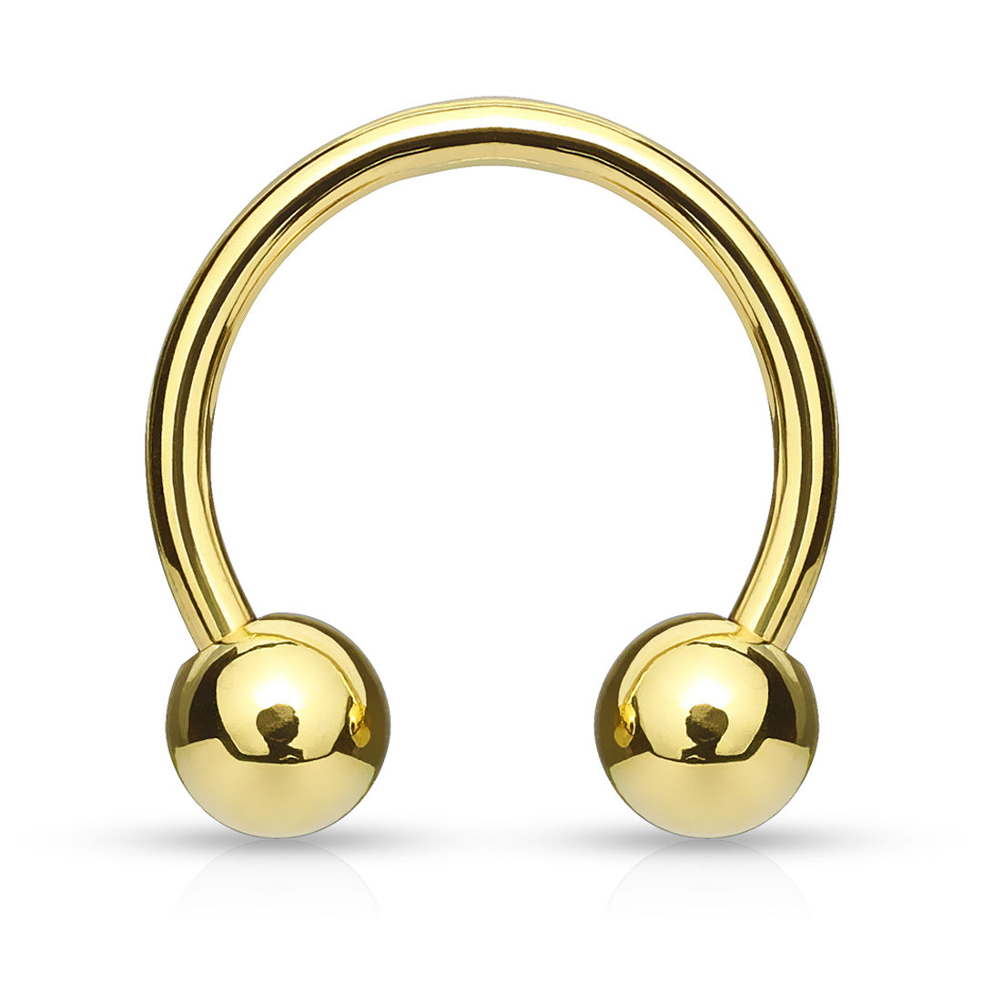 Gold Horseshoe Hoop