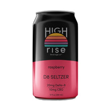 Load image into Gallery viewer, High Rise Delta 8 Seltzer | 20mg - Raspberry
