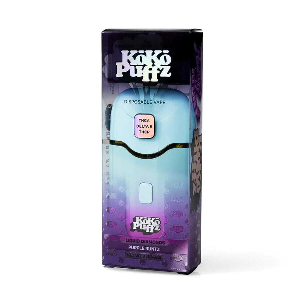 Koko Puffz THC-A Diamond Disposable Vape | 3g - Purple Runtz