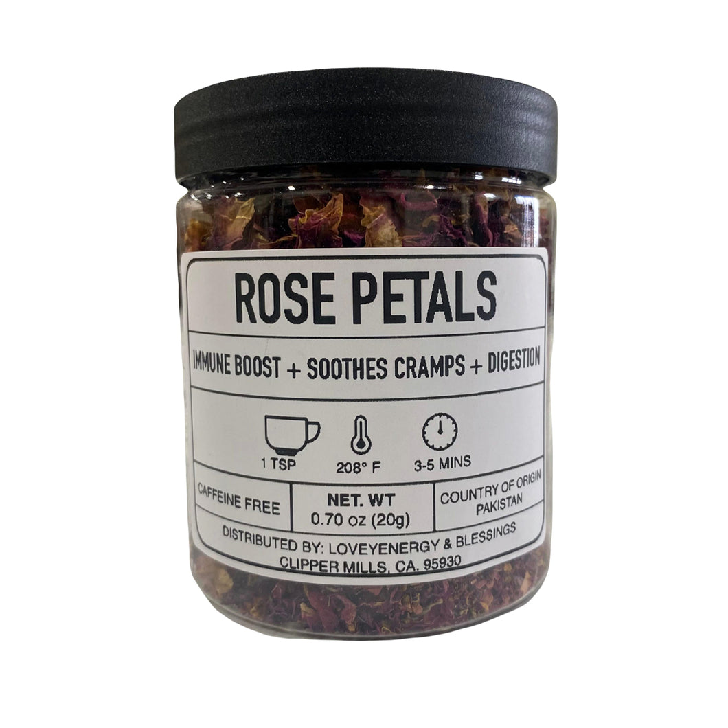 Loveyenergy Rose Petals Tea Jar
