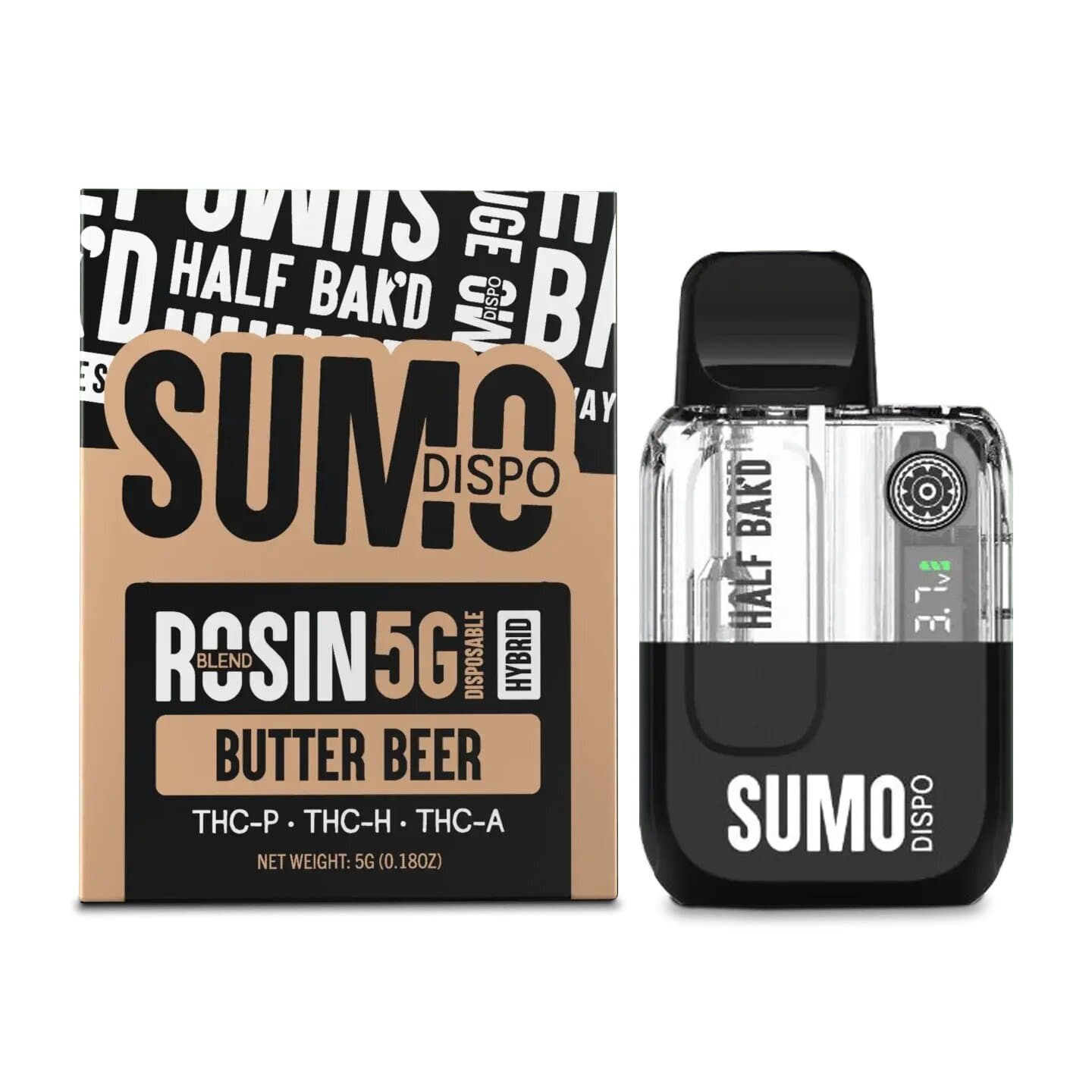 Half Bak'd Sumo Rosin Blend Disposable Vape | 5g Infinity's End Half Bak'd Sumo Rosin Blend Disposable Vape | 5g Infinity's End