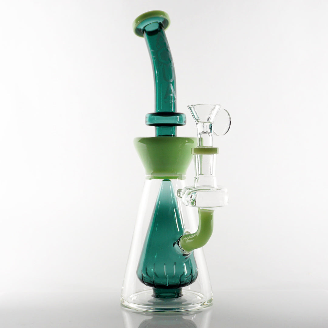 10" Aqua Works Conical Body Water Pipe - Lake Green