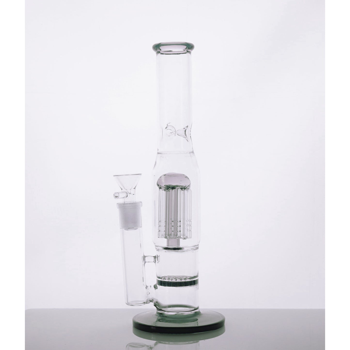 10" Colored Tree and Waffle Water Pipe - Grey