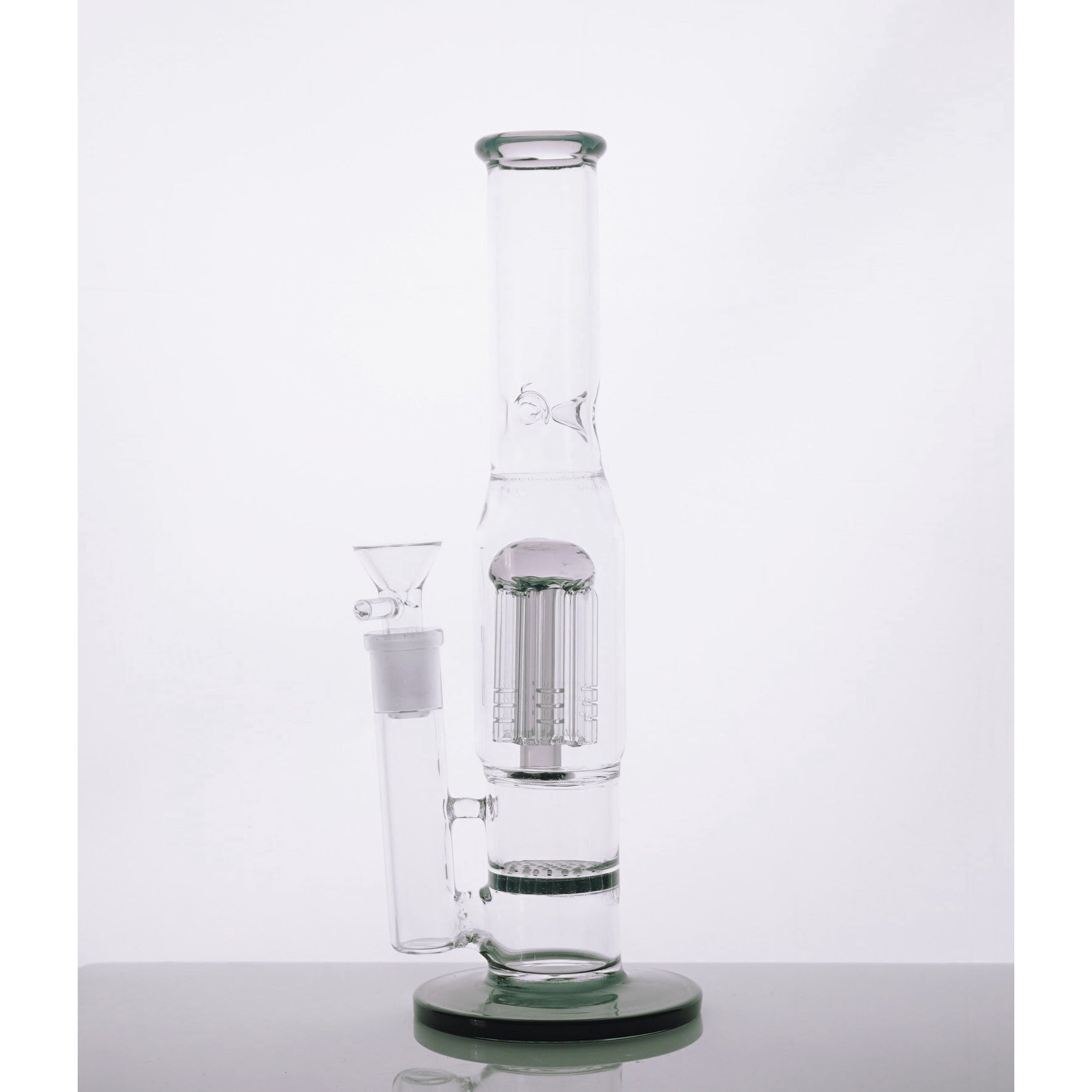 10" Colored Tree and Waffle Water Pipe - Grey