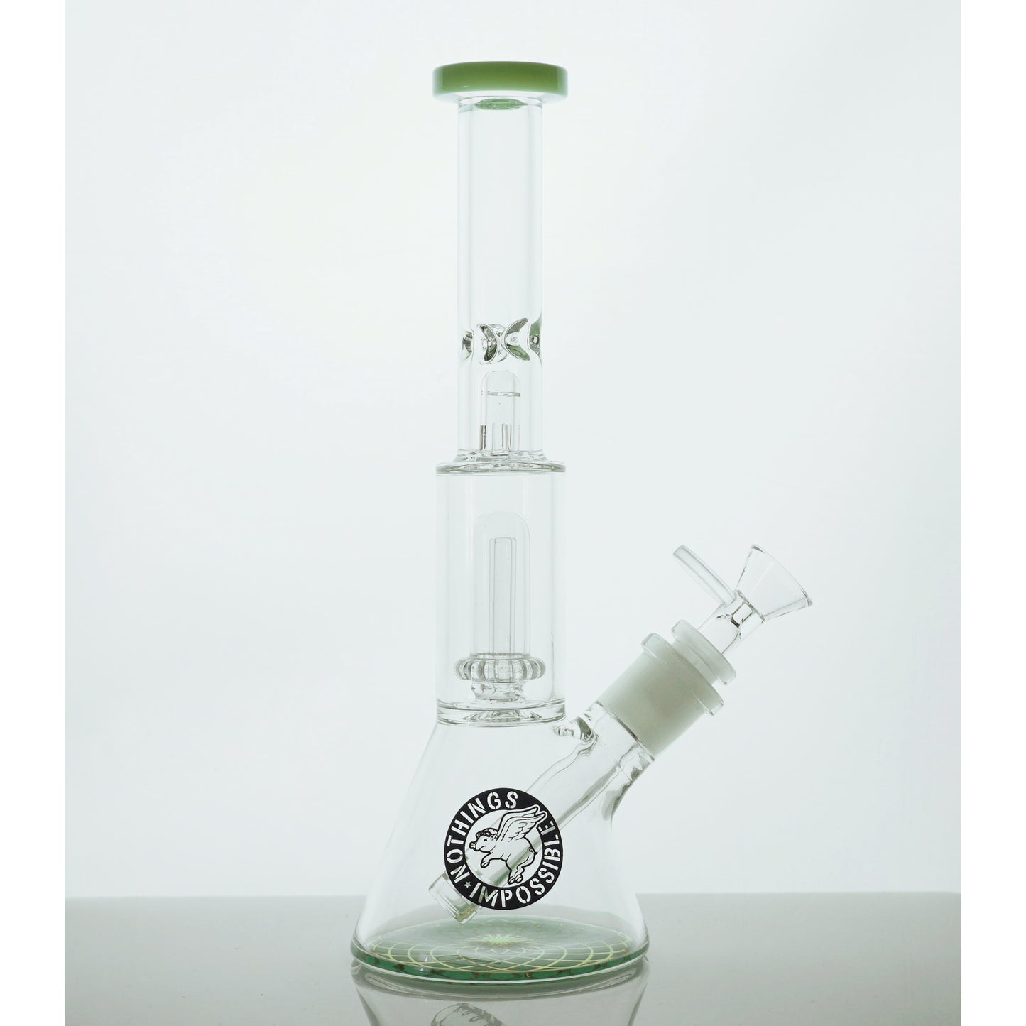 10" Nothing's Impossible Matrix Geo Water Pipe - Green