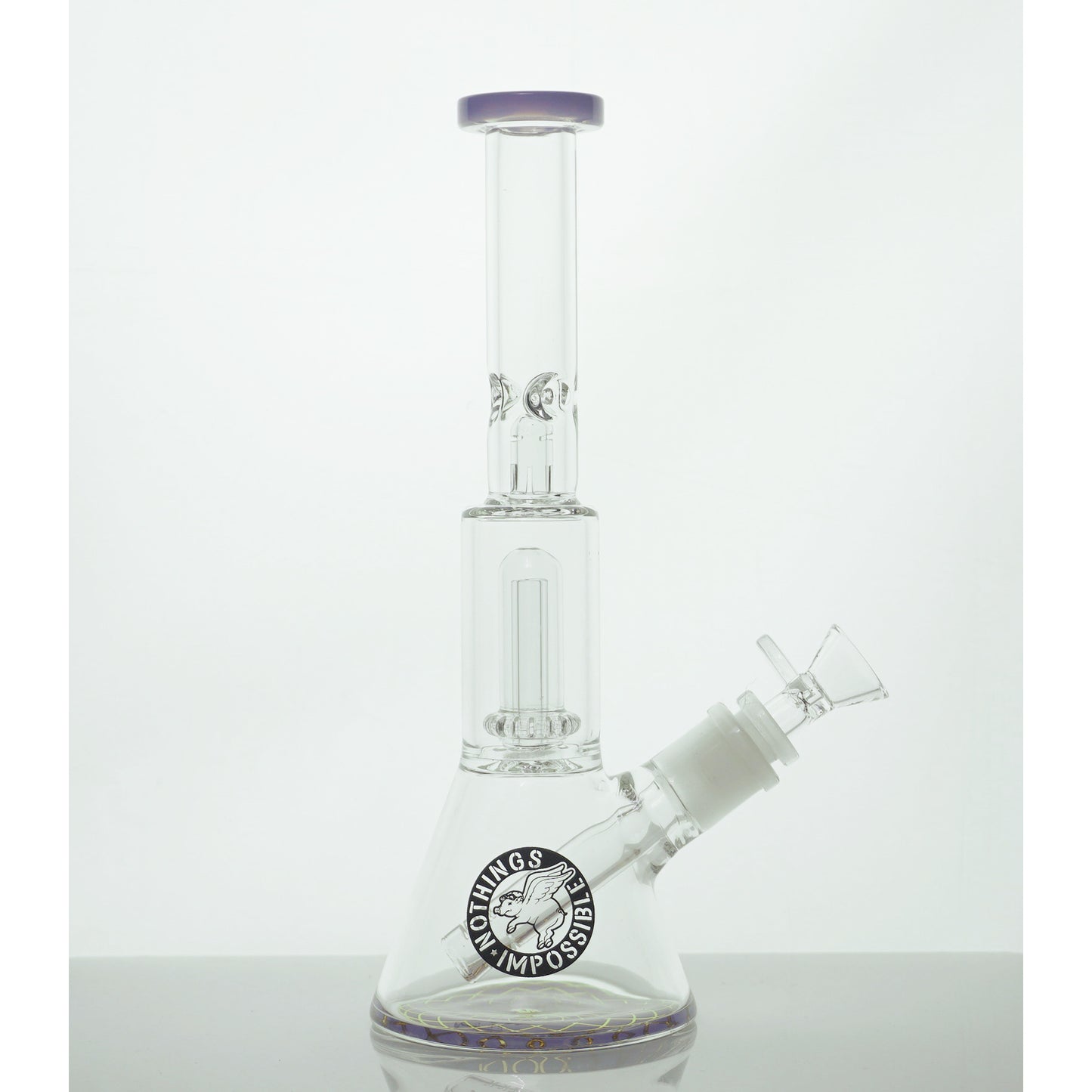 10" Nothing's Impossible Matrix Geo Water Pipe - Purple