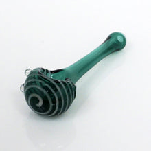 Load image into Gallery viewer, 3.75&quot; Rising Phoenix Swirl Head Pipe - Teal
