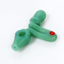 Load image into Gallery viewer, 4.5&quot; Str8 Glass Zig Zag Steamroller - Green
