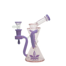 Load image into Gallery viewer, 7&quot; Aleaf The Hourglass Recycler Water Pipe - Pink
