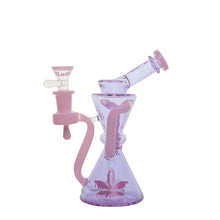 Load image into Gallery viewer, 7&quot; Aleaf The Hourglass Recycler Water Pipe - Purple
