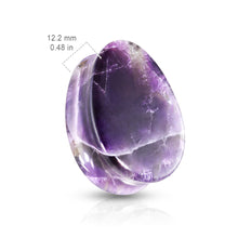 Load image into Gallery viewer, Amethyst Tear Drop Double Flare Plugs - Pair
