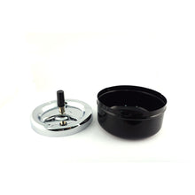 Load image into Gallery viewer, Black Push Down Ashtray With Spinning Tray
