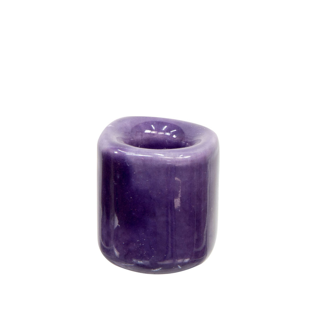 Ceramic Ritual Candle Holder - Purple