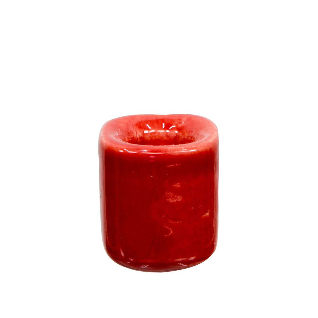 Ceramic Ritual Candle Holder - Red