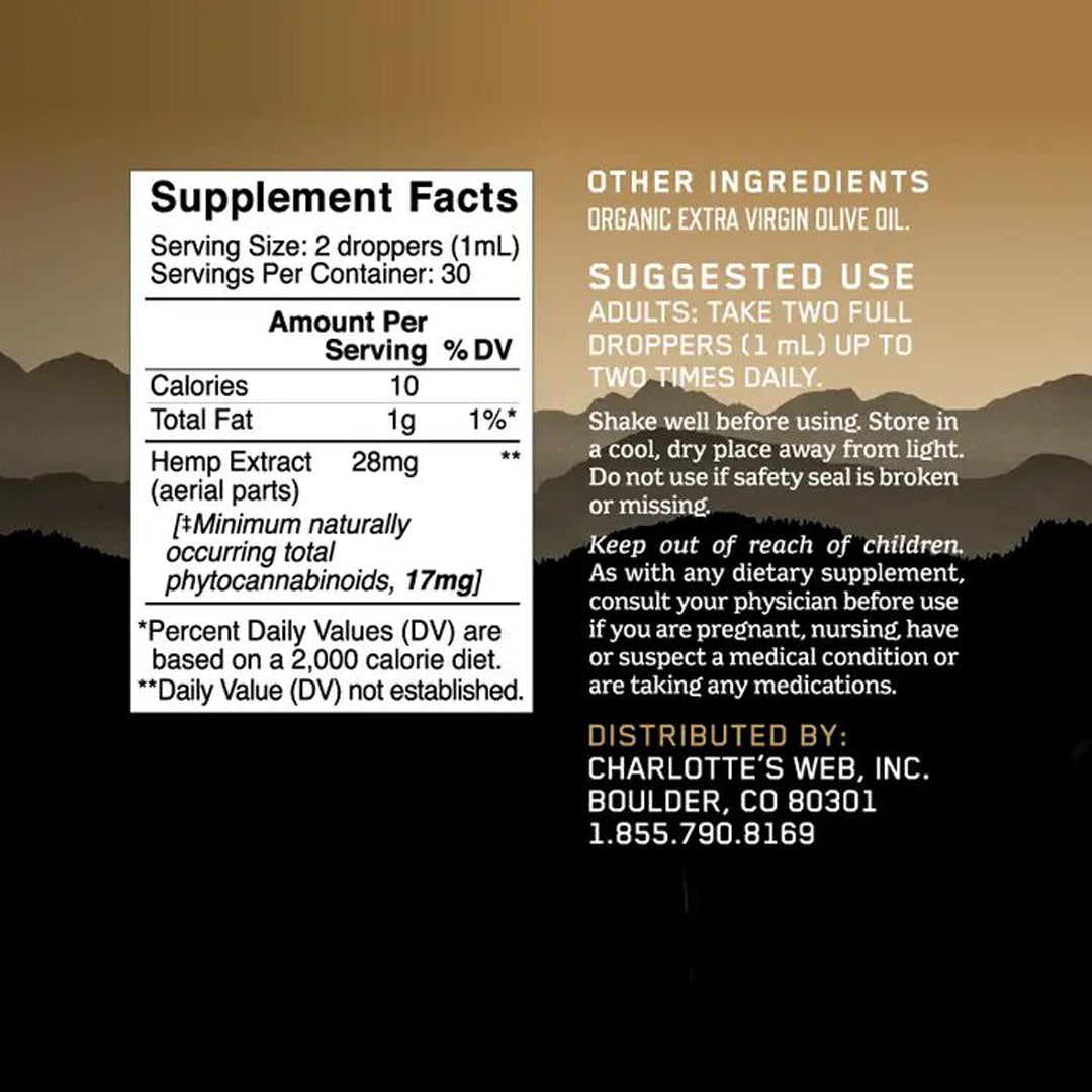 Charlotte's Web CBD Oil 17mg | Olive Oil