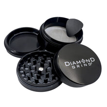 Load image into Gallery viewer, Diamond Grind 50mm 4pc Annodized Grinder - Black

