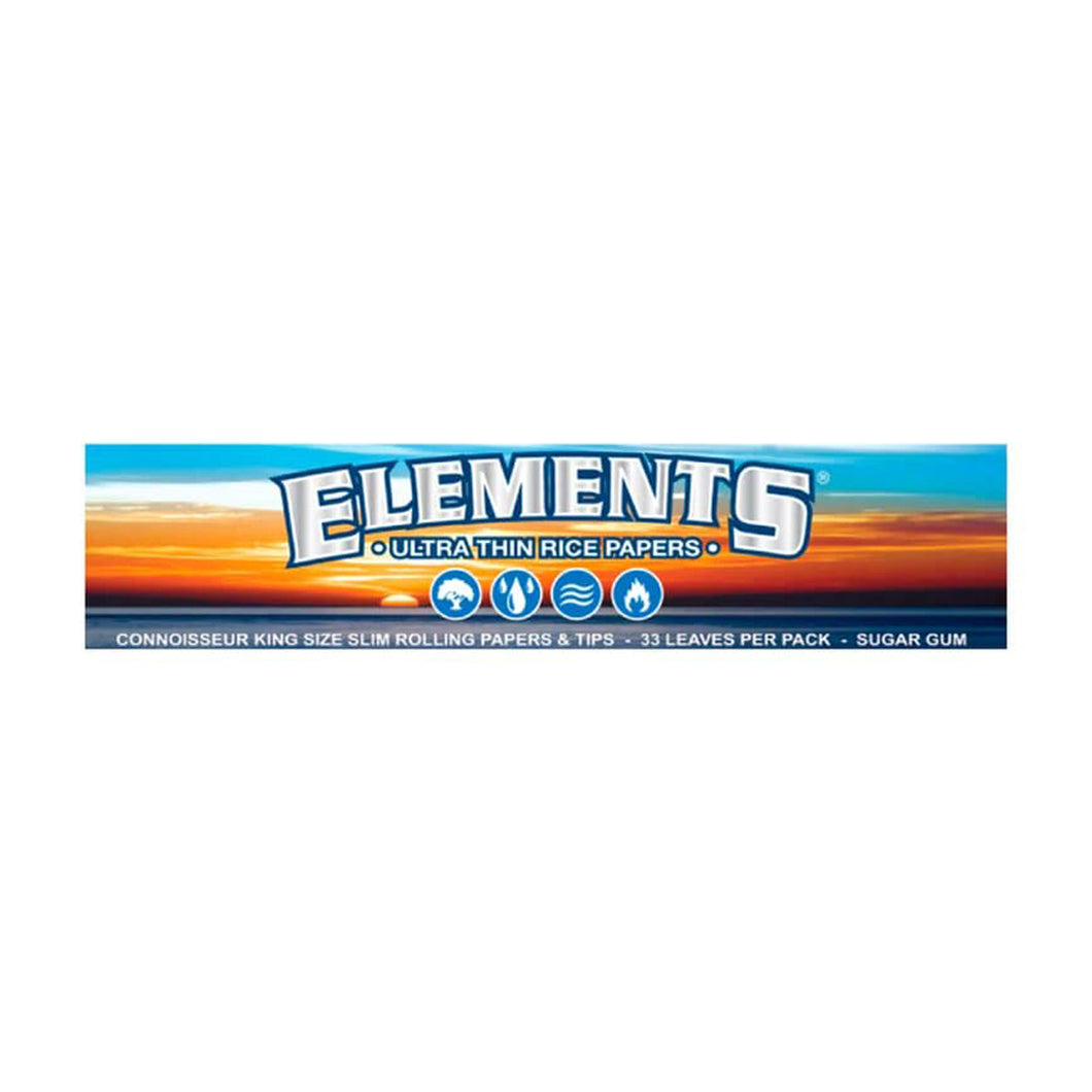 Elements King Size Connoisseur Rolling Papers + Tips