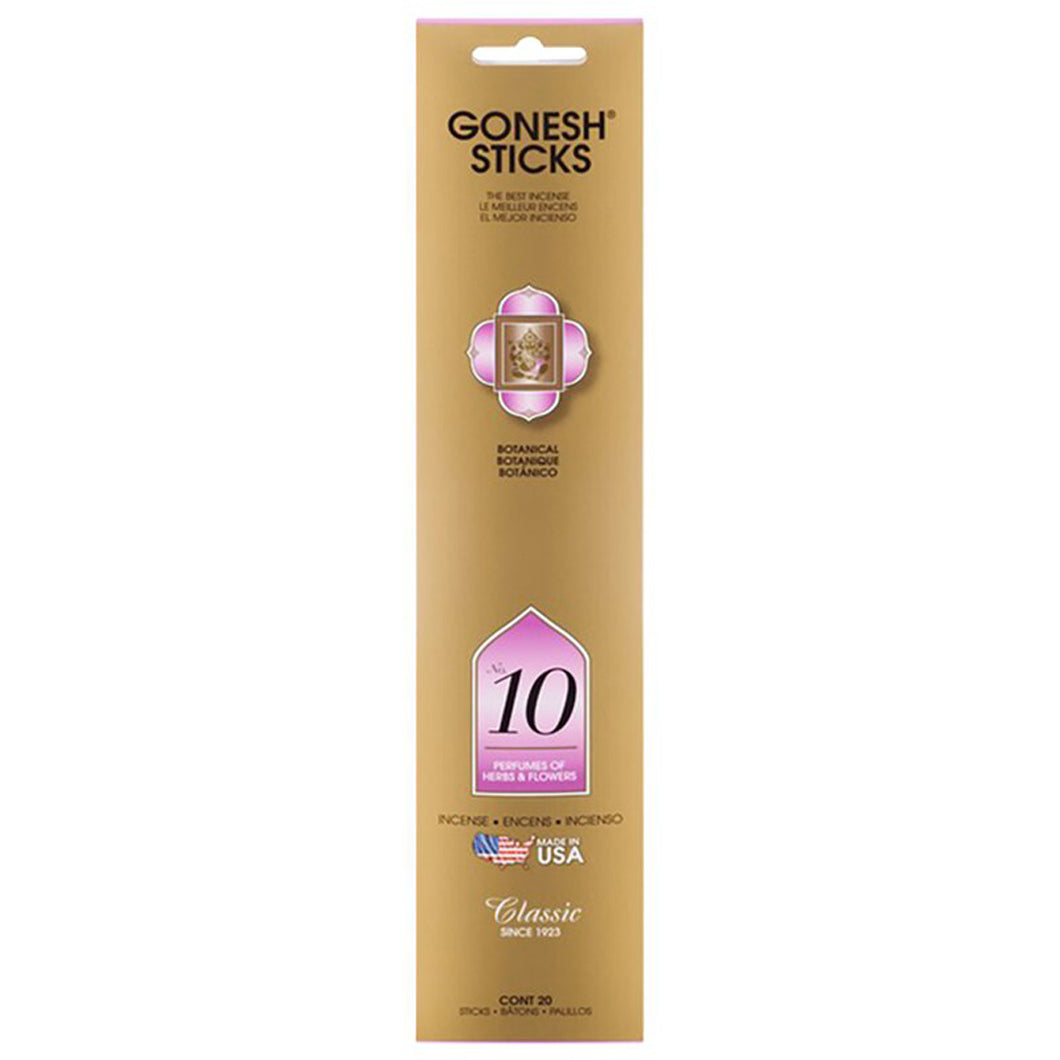 Gonesh Classic No. 10 Incense Sticks 20ct