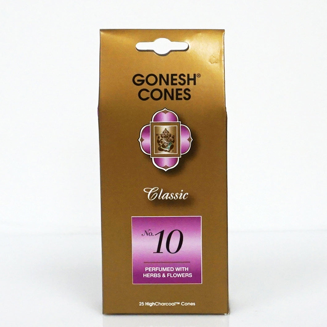 Gonesh Classic No. 10 Incense Cones 25ct