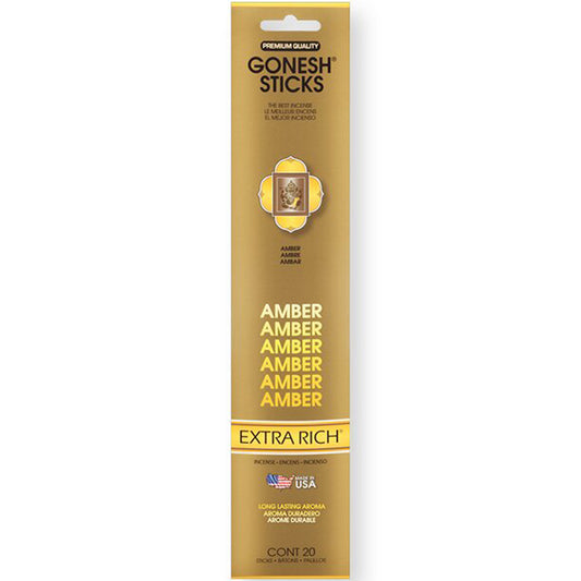 Gonesh Extra Rich Amber Incense Sticks 20ct