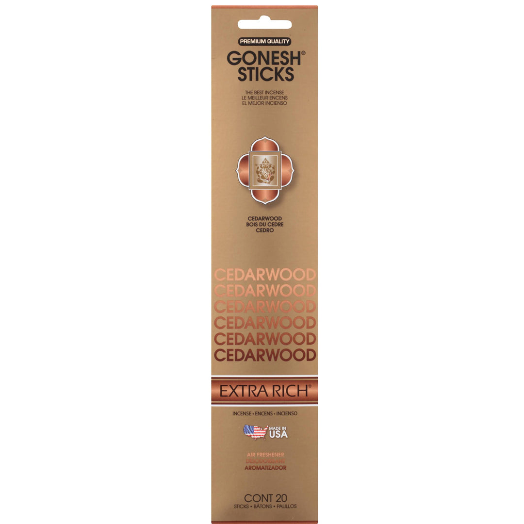 Gonesh Extra Rich Cedarwood Incense Sticks 20ct