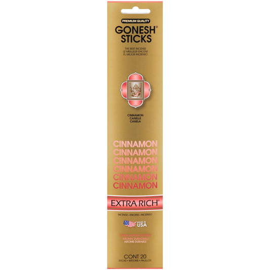 Gonesh Extra Rich Cinnamon Incense Sticks 20ct
