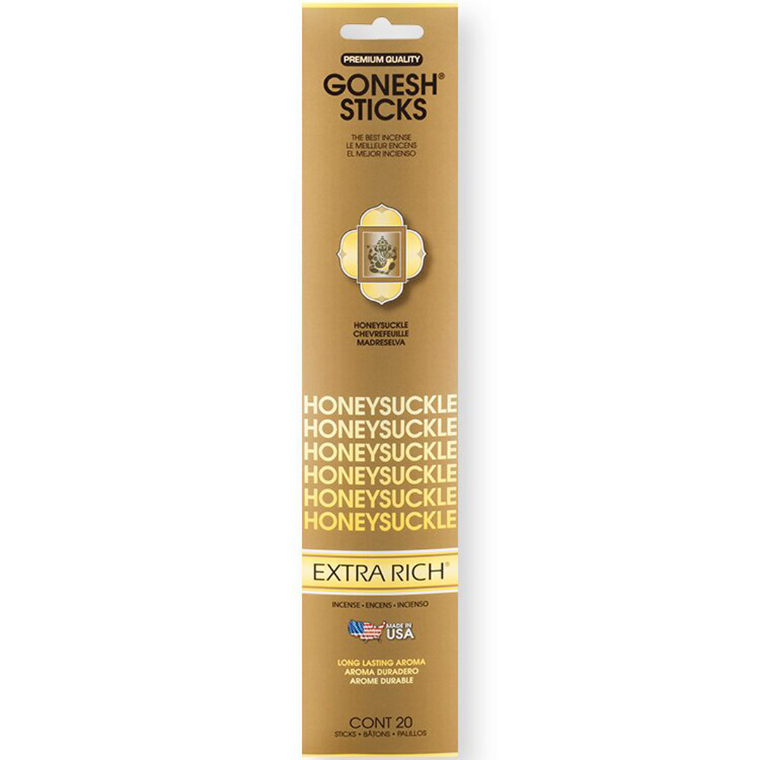 Gonesh Extra Rich Honeysuckle Incense Sticks 20ct