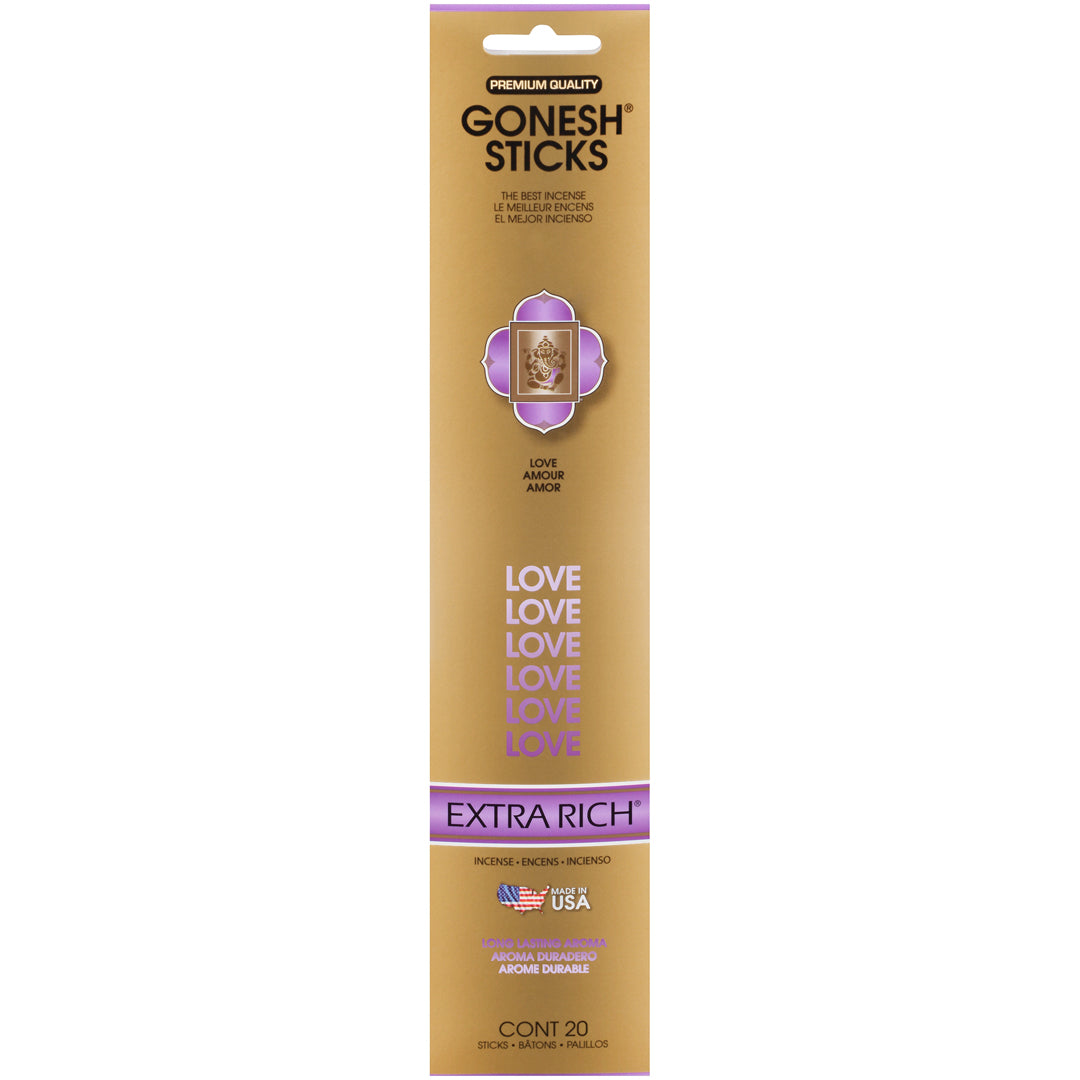 Gonesh Extra Rich Love Incense Sticks 20ct