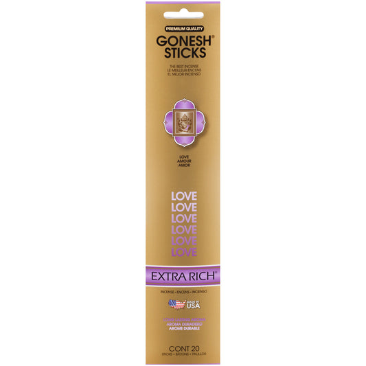 Gonesh Extra Rich Love Incense Sticks 20ct