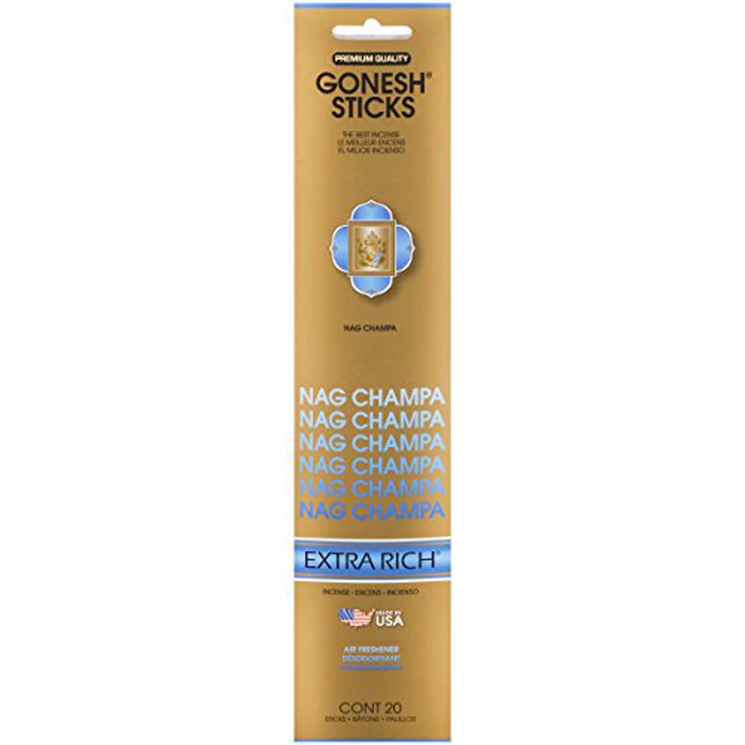 Gonesh Extra Rich Nag Champa Incense Sticks 20ct