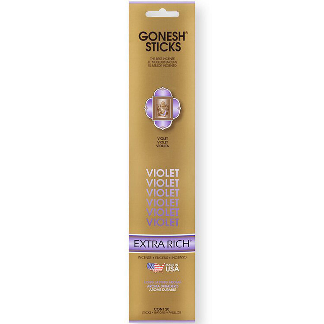 Gonesh Extra Rich Violet Incense Sticks 20ct