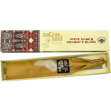 Load image into Gallery viewer, Native Soul Dragon&#39;s Blood &amp; White Sage Incense Sticks 15g
