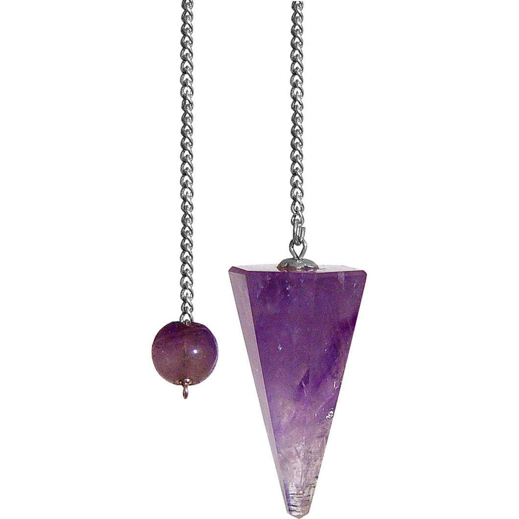Hexagonal Amethyst Pendulum