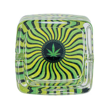 Load image into Gallery viewer, Leaf Design Ashtray - Black &amp; Green
