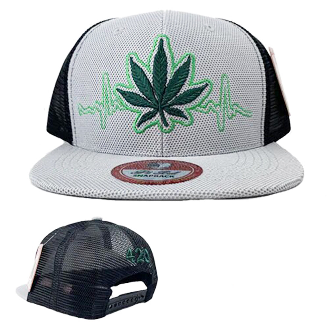 Leaf Lifeline Snapback Hat - Light Gray