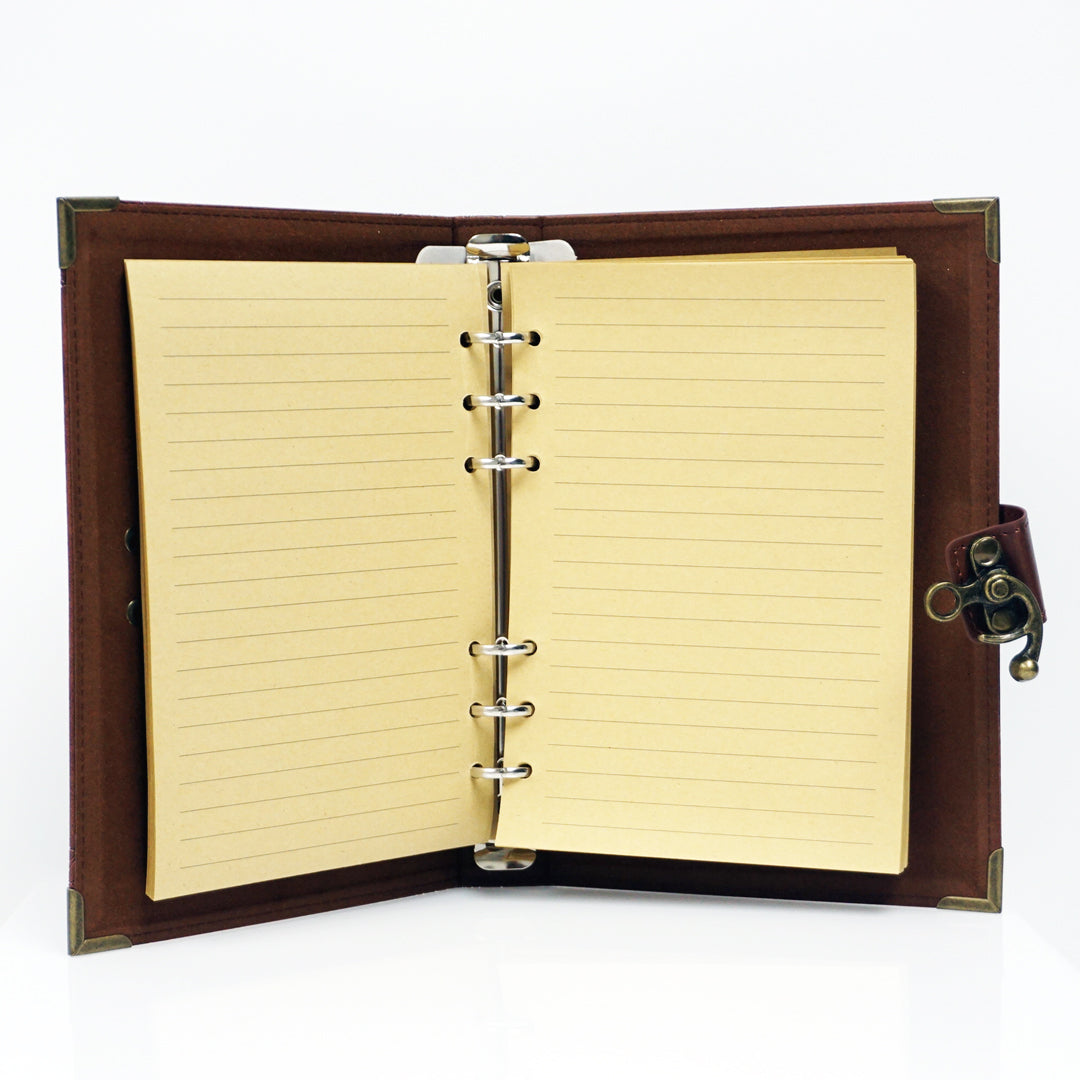 Leather Sacred Geometry Journal - 8.25" x 5.75"