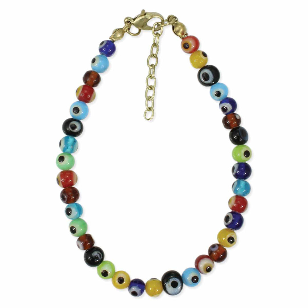 Look Around Multicolor Eye Bead Bracelet