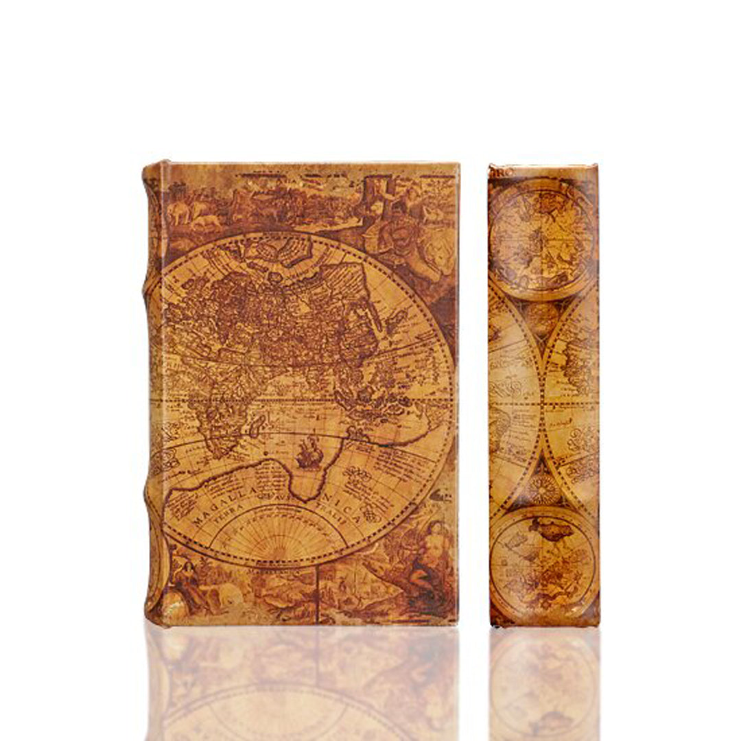 Monotone World Map Stash Book