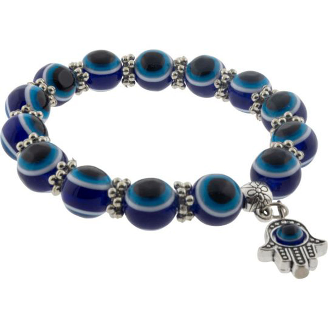 Multi Blue Evil Eye & Fatima Hand Protection Bracelet