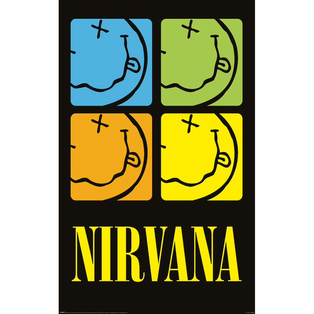 Nirvana Multi Smiley Poster