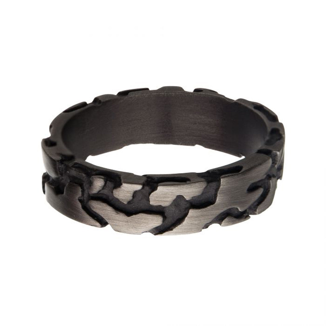 Stainless Steel & Gun Metal Terra Ring
