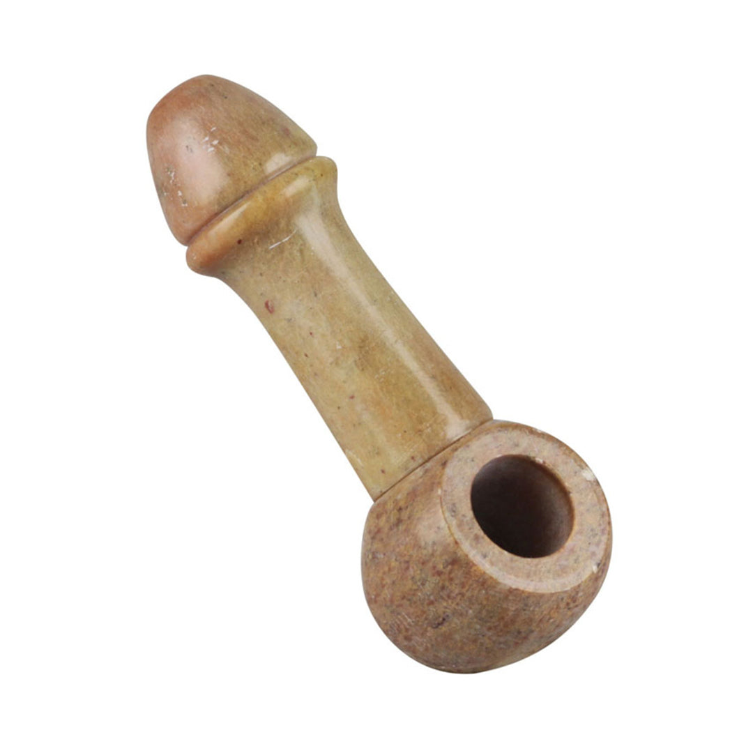 Stone Carved Penis Pipe