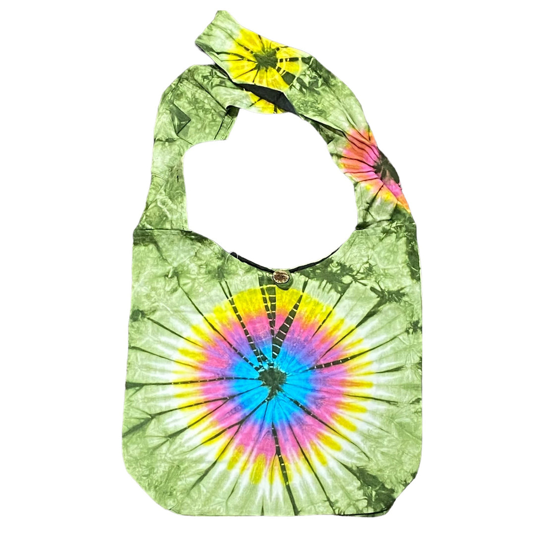 Tie-Dye Circle Hobo Bag - Green