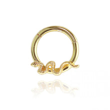 Load image into Gallery viewer, 16g Snake Segment Hoop - Gold

