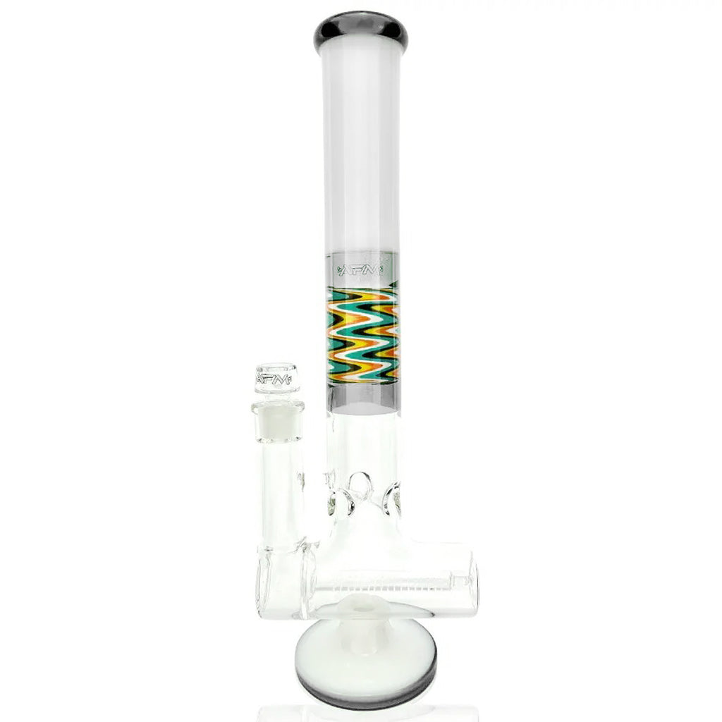 17" AFM Reversal Inline Perc Beaker Water Pipe - White